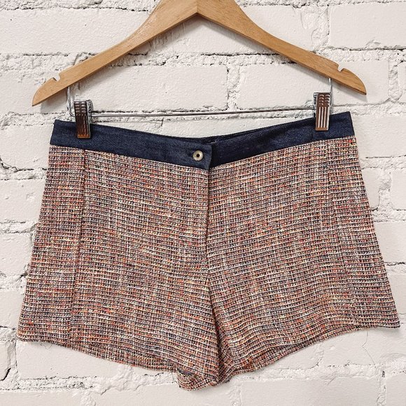BRAND NEW Neon Tweed Shorts with Jean Trim - Picture 1 of 3